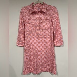 Vineyard Vines Sunrise Sankaty Striped Margo Dress Pink XXS EUC